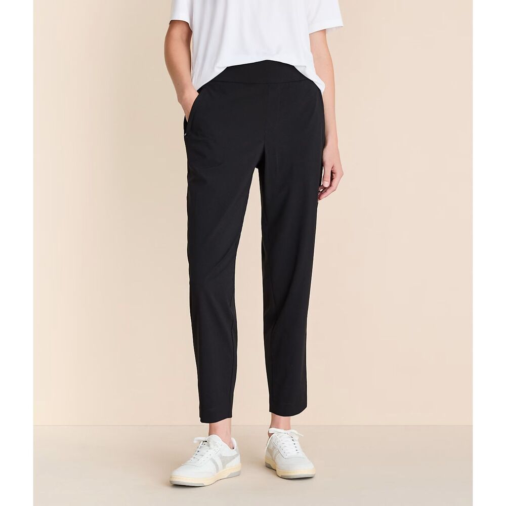 Lou & Grey | Wanderweave Straight Leg Pants Gorpcore Minimalist Traveler Black L